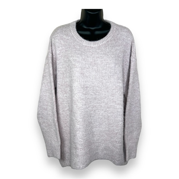 Medium Old Navy Pink Fuzzy Knit Pastel Long Sleeve Sweater Pullover - Picture 1 of 8